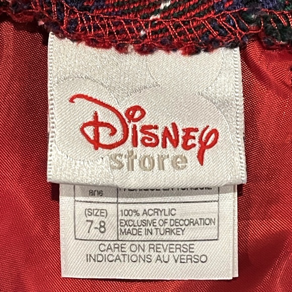 Disney Store Winnie the Pooh Plaid Holiday Dress - SIZE 7/8 - Picture 4 of 5